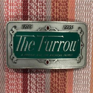 John Deere 1895-1995 The Furrow American Farmer 100th Anniversary Belt Buckle